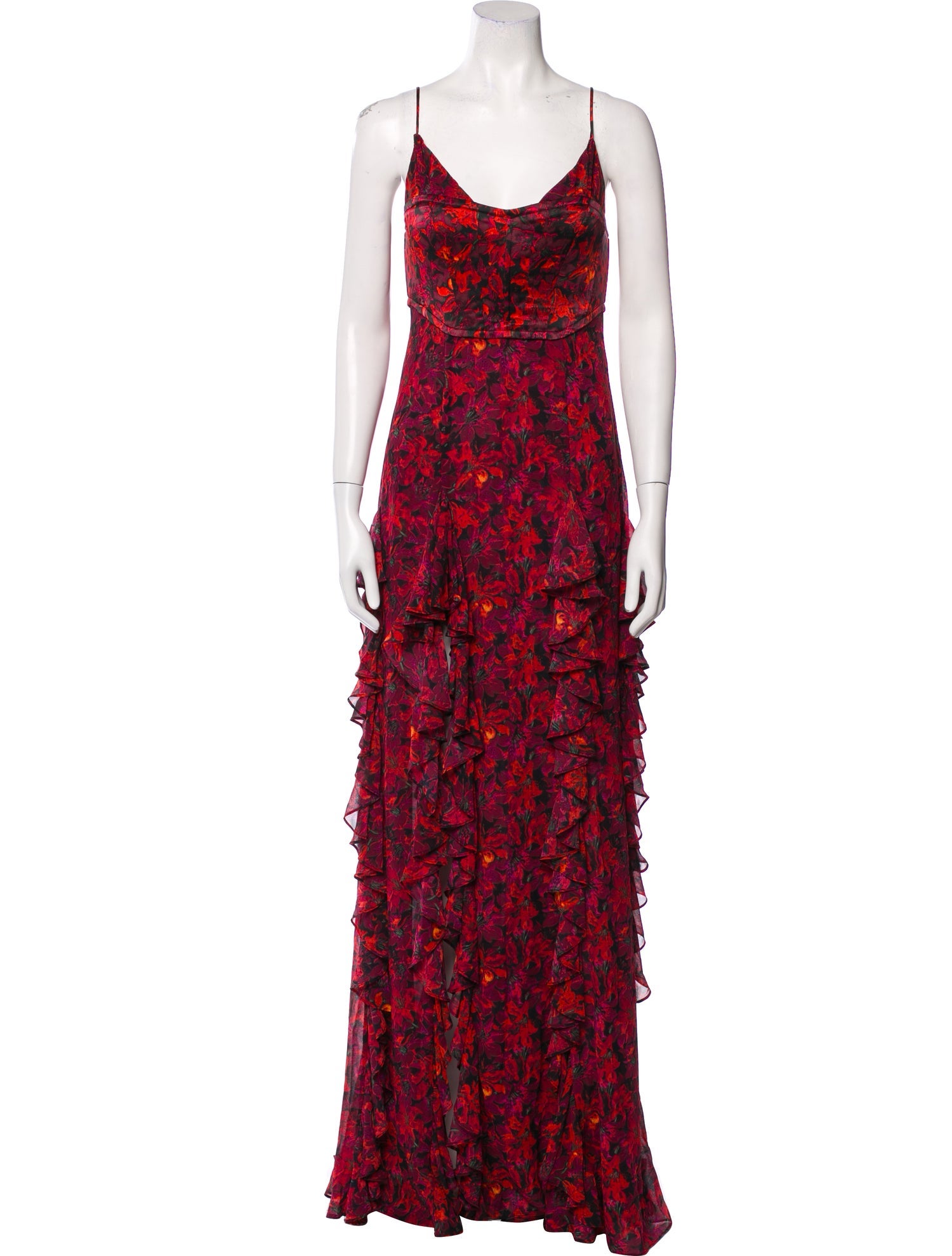 Cinq à Sept Floral Print Long Dress